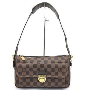 Louis Vuitton Ravello One Shoulder Bag Damier Ebene Brown Leather